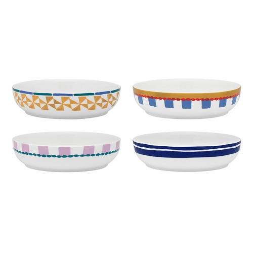 4 Piece Valentina 21.5cm Porcelain Pasta Bowl Set
