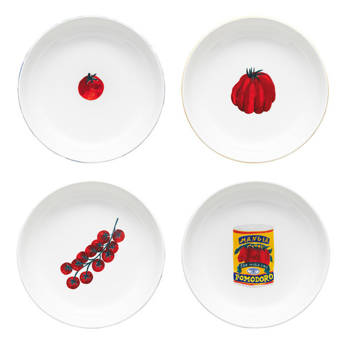 4 Piece Valentina 21.5cm Porcelain Pasta Bowl Set