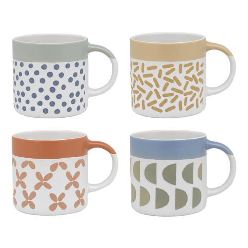 4 Piece Loft 320ml Stoneware Mug Set