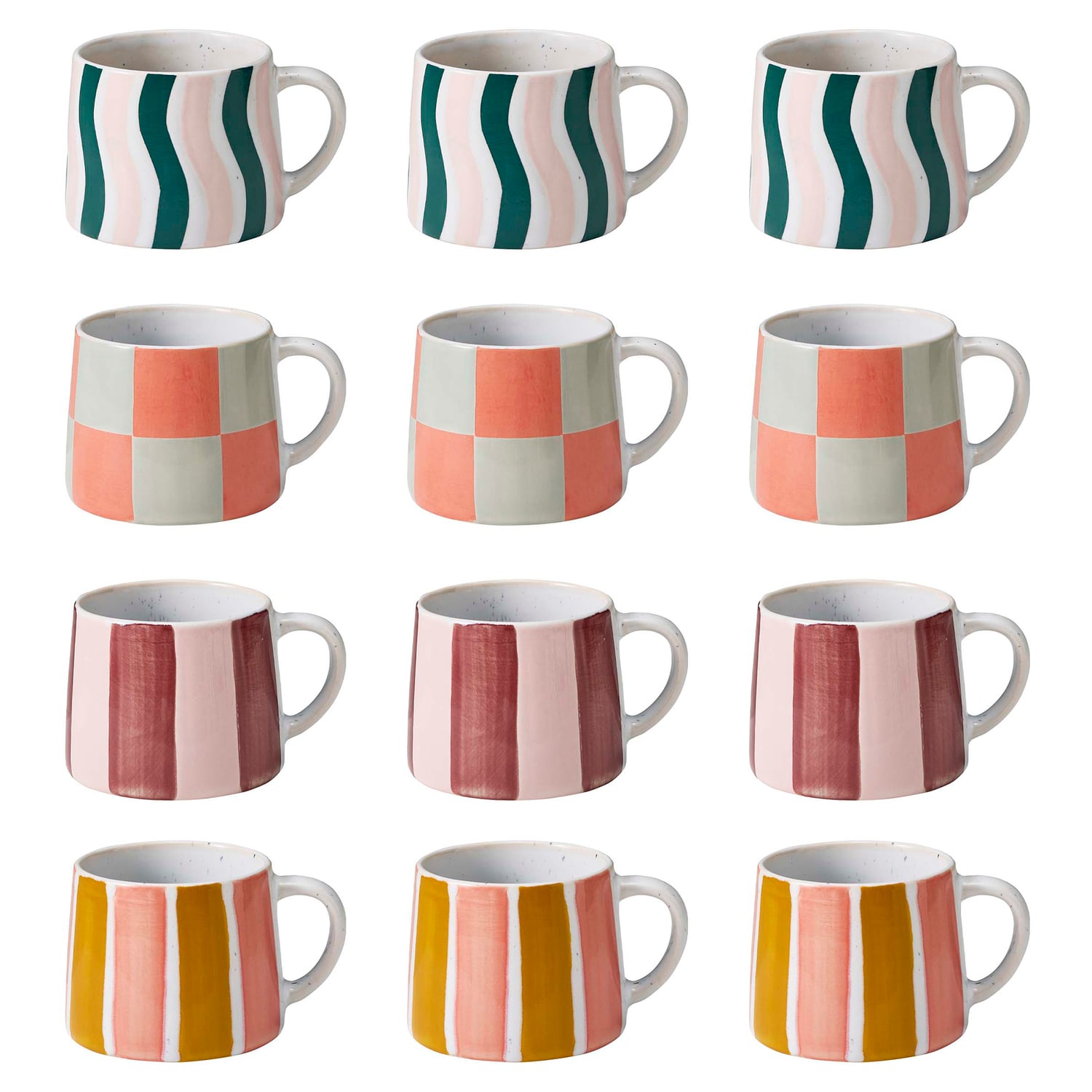 12 Piece Carnevale Mugs