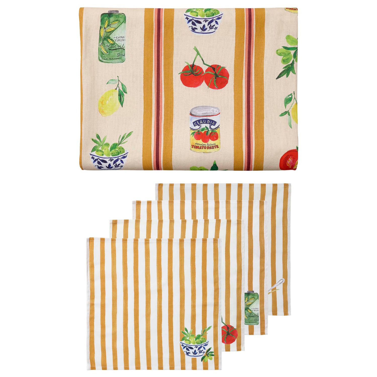 5 Piece Valentina Tablecloth & Napkin Set