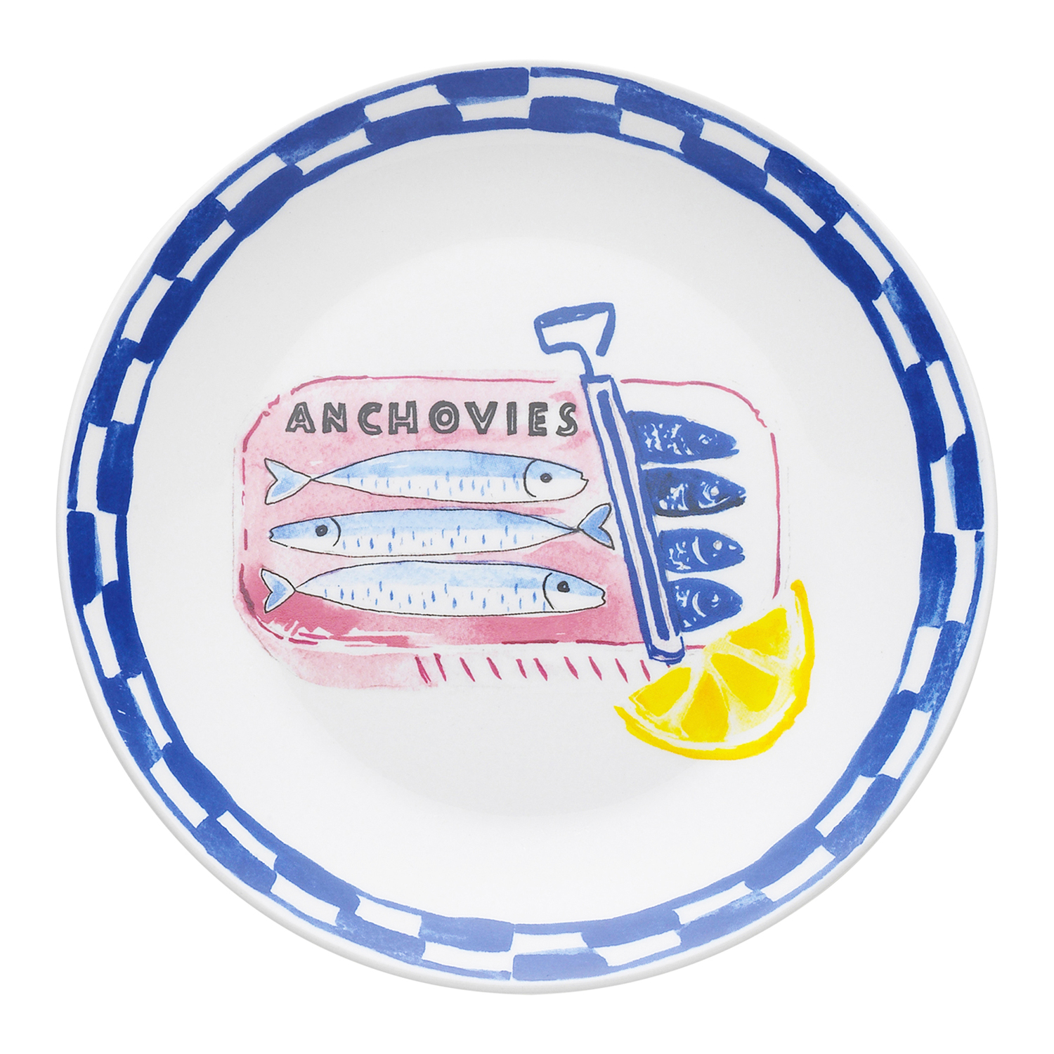 8 Piece Positano 20cm Porcelain Side Plate Set
