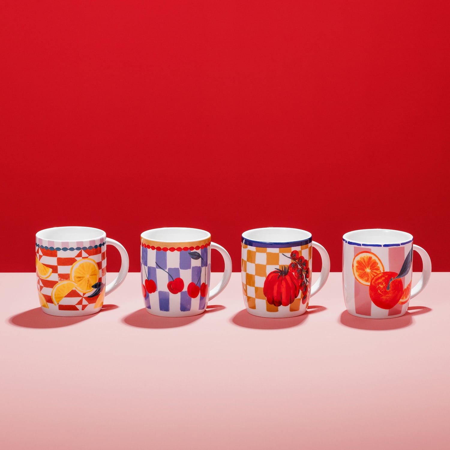 8 Piece Valentina 250ml New Fine China Mug Set