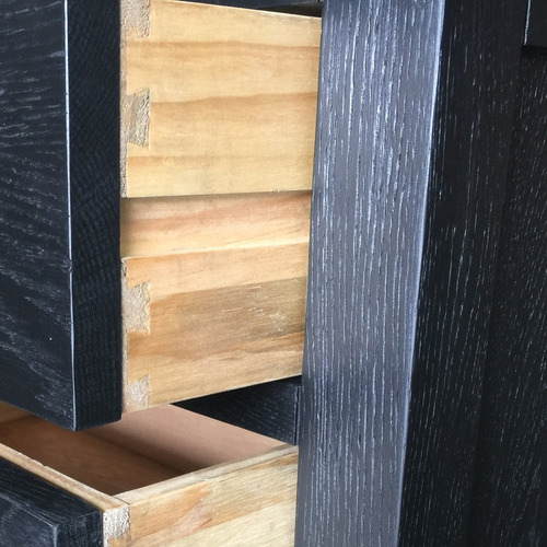 Black Emmerson Oak 6 Drawer Dresser
