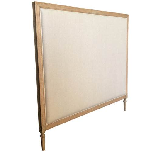 Oatmeal Abbey Linen Queen Headboard
