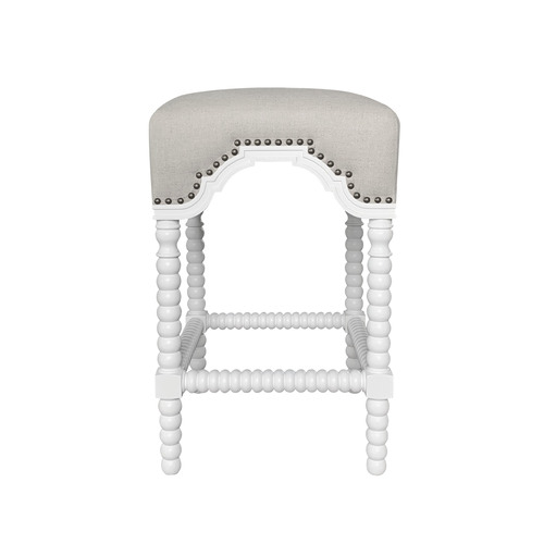White Bobbin Barstool