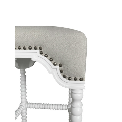 White Bobbin Barstool