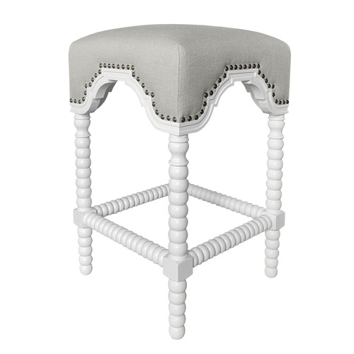 White Bobbin Barstool