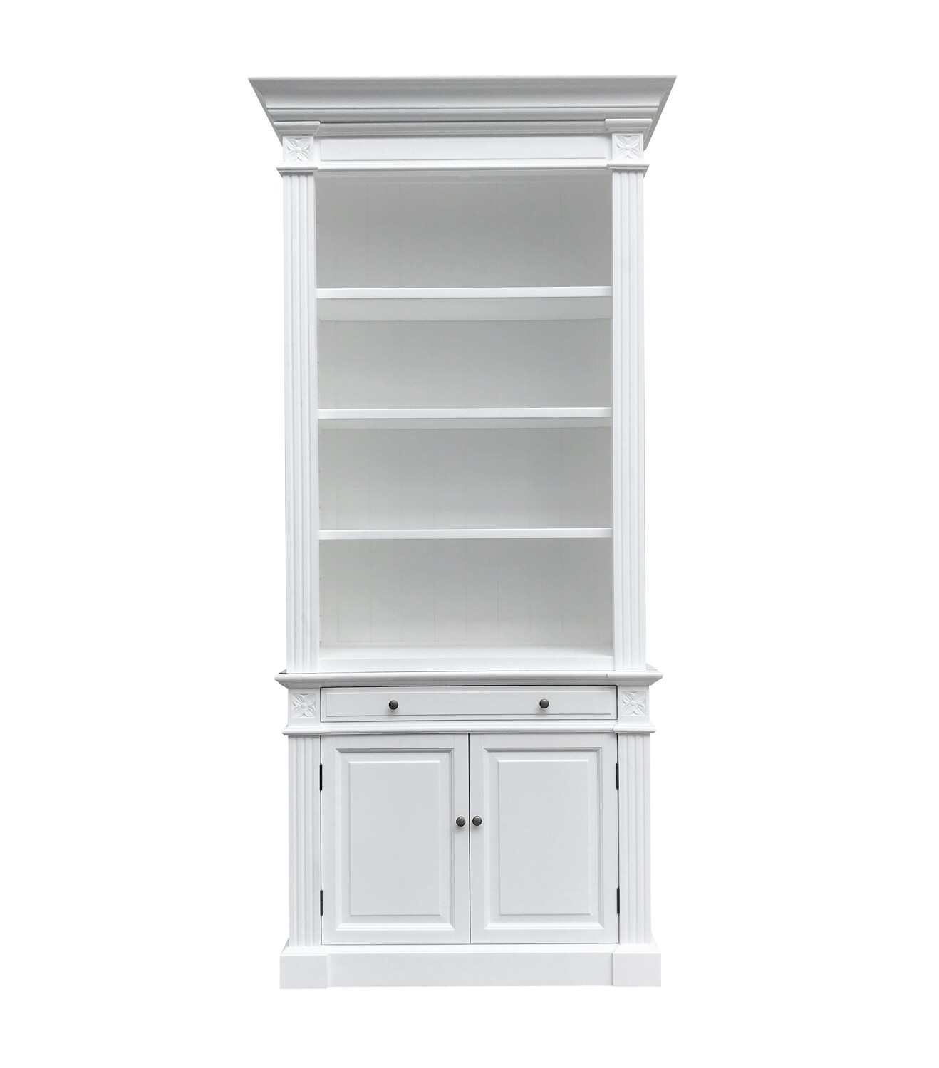 White French 4 Tier Birch Wood Bookcase