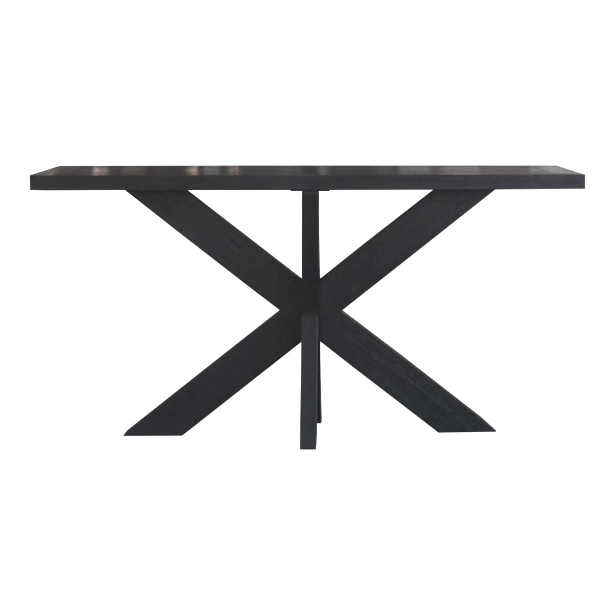 Black French Oak Wood Console Table