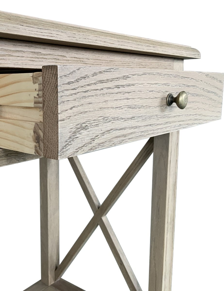 X-Brace-3-Drawer-Oak-Wood-Console-Table