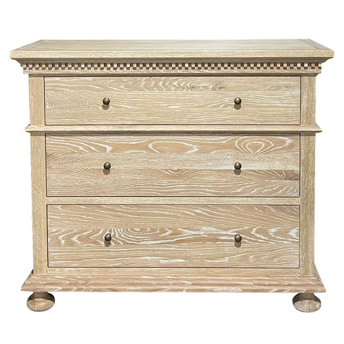 Whitewashed Flordeliz 3 Drawer Chest Temple & ster