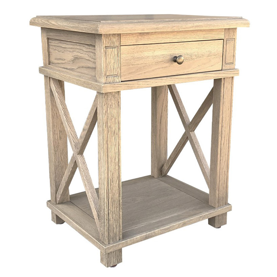 Samuel Oak Wood Side Table