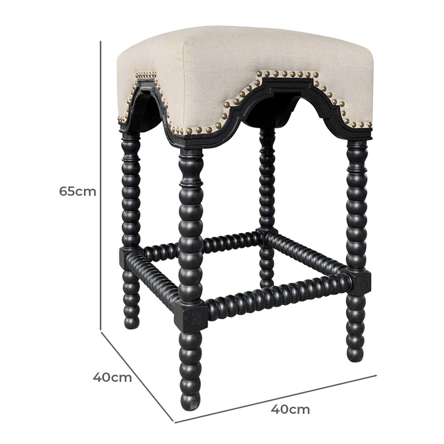 65cm Briar Oak Wood Barstool