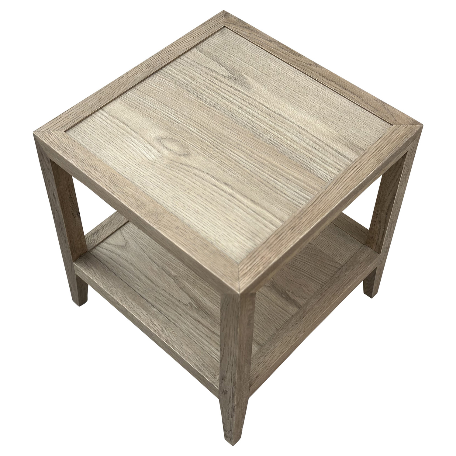 French Oak Wood Side Table