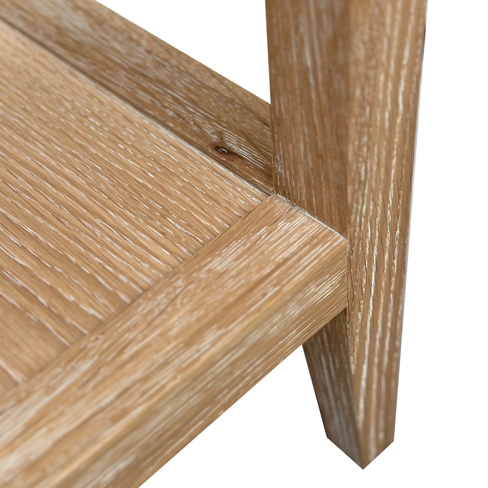 French Oak Wood Side Table