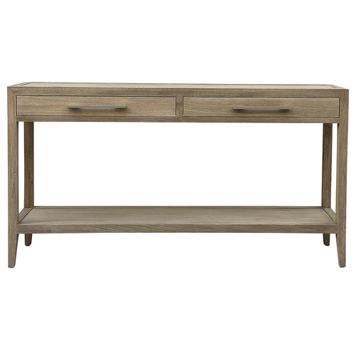 French Oak Wood Console Table