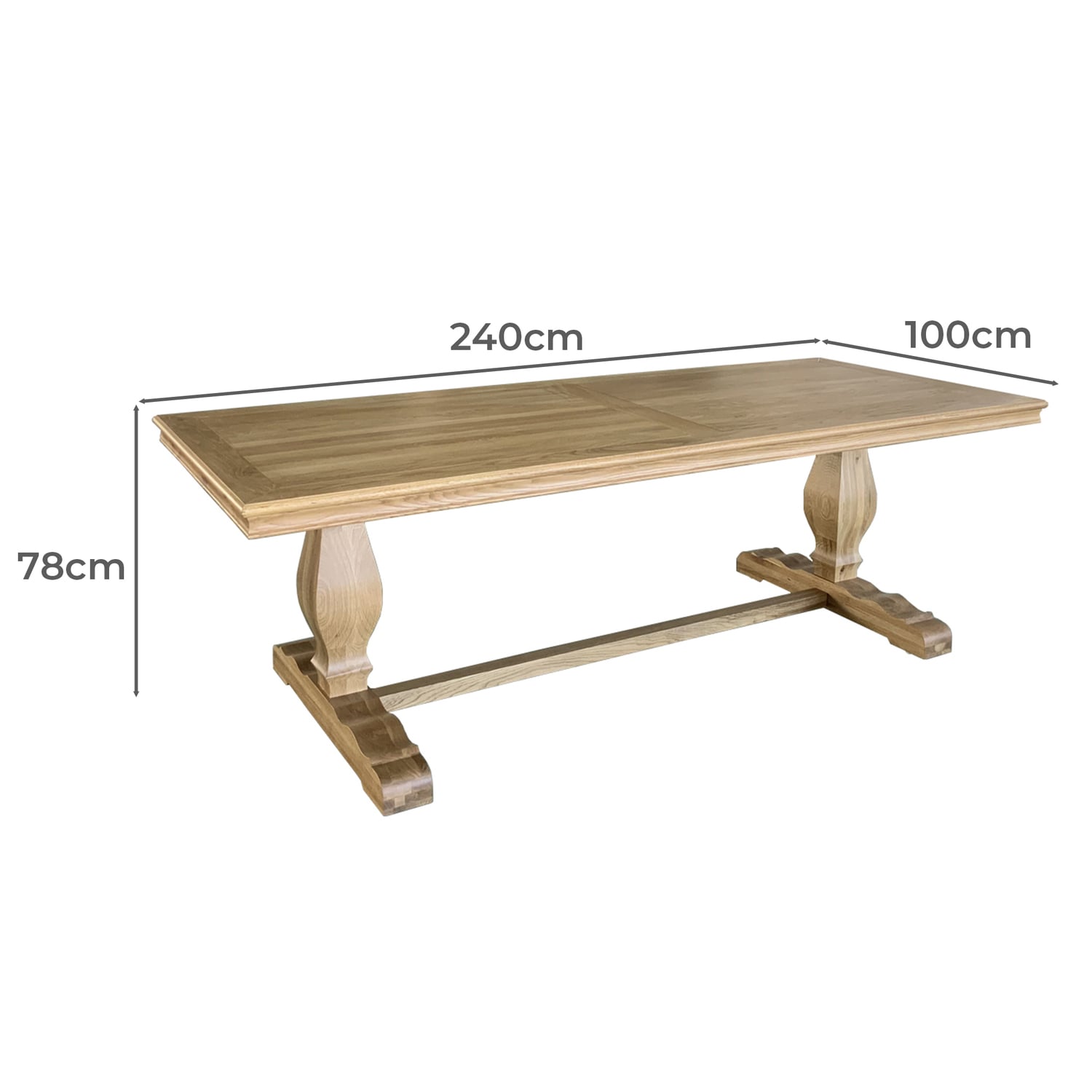 Jovian Oak Wood Dining Table