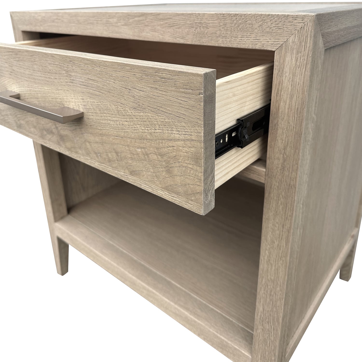 Rowan Oak Wood Bedside Table