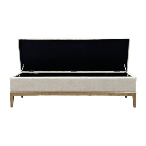 Astynn Oak Wood Storage Ottoman Bench