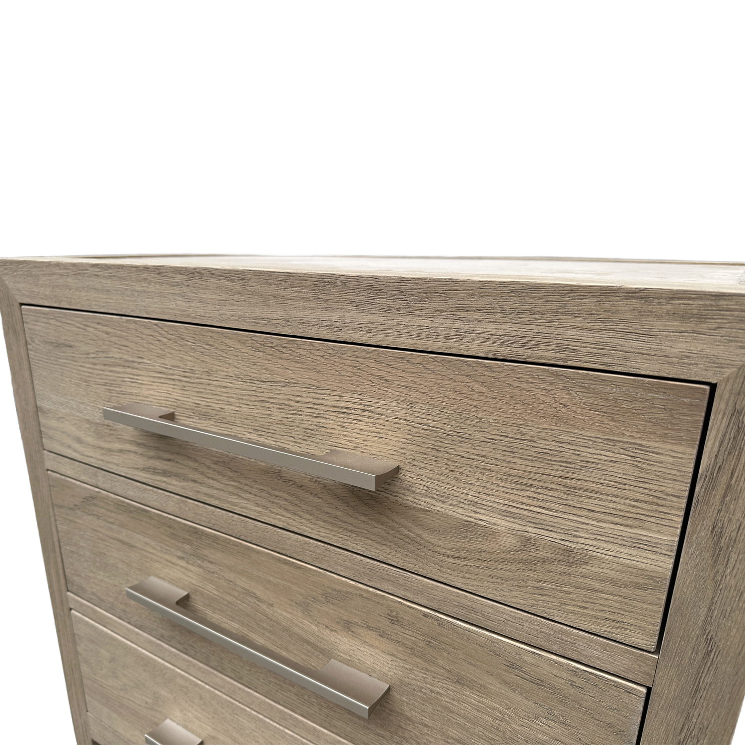 Blanchard Oak Wood 3 Drawer Bedside Table