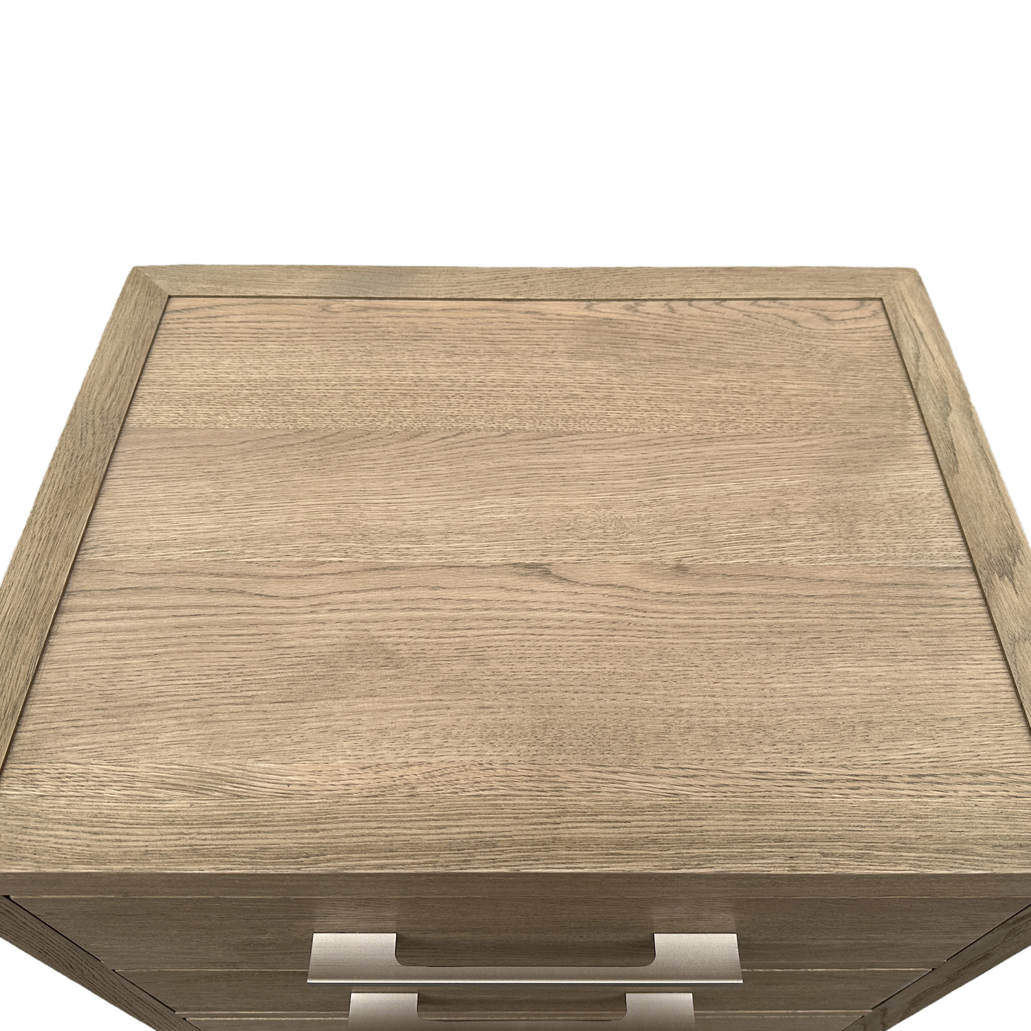 Blanchard Oak Wood 3 Drawer Bedside Table