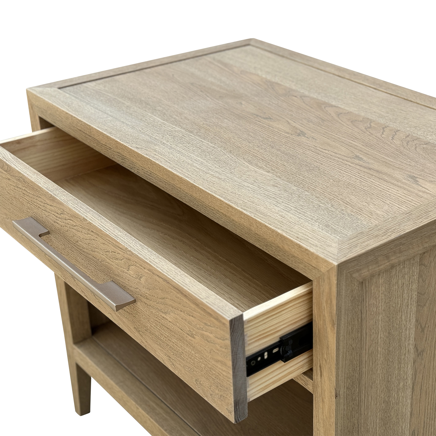 Rowan Oak Wood Bedside Table