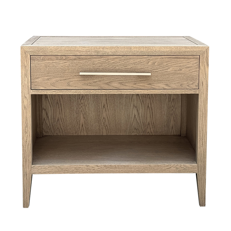Rowan Oak Wood Bedside Table