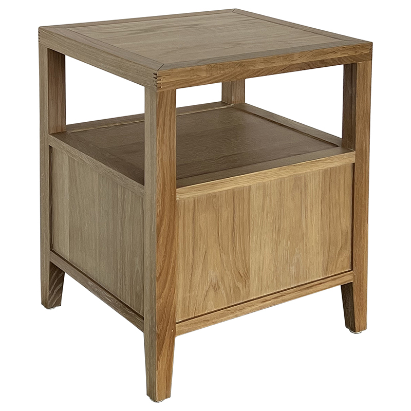 Hiraya Oak Wood 2 Drawer Bedside Table
