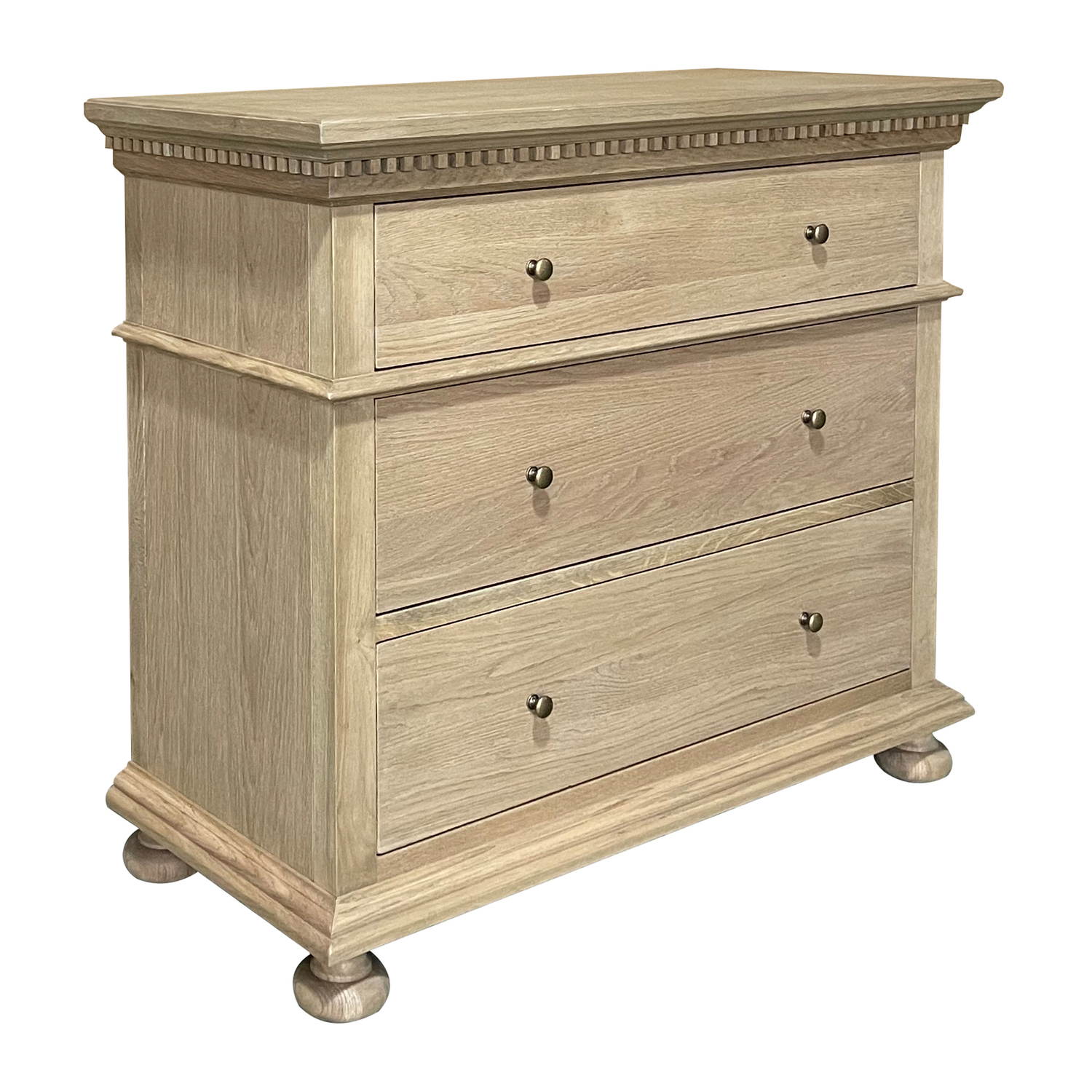 Natural Francine 3 Drawer Wooden Chest