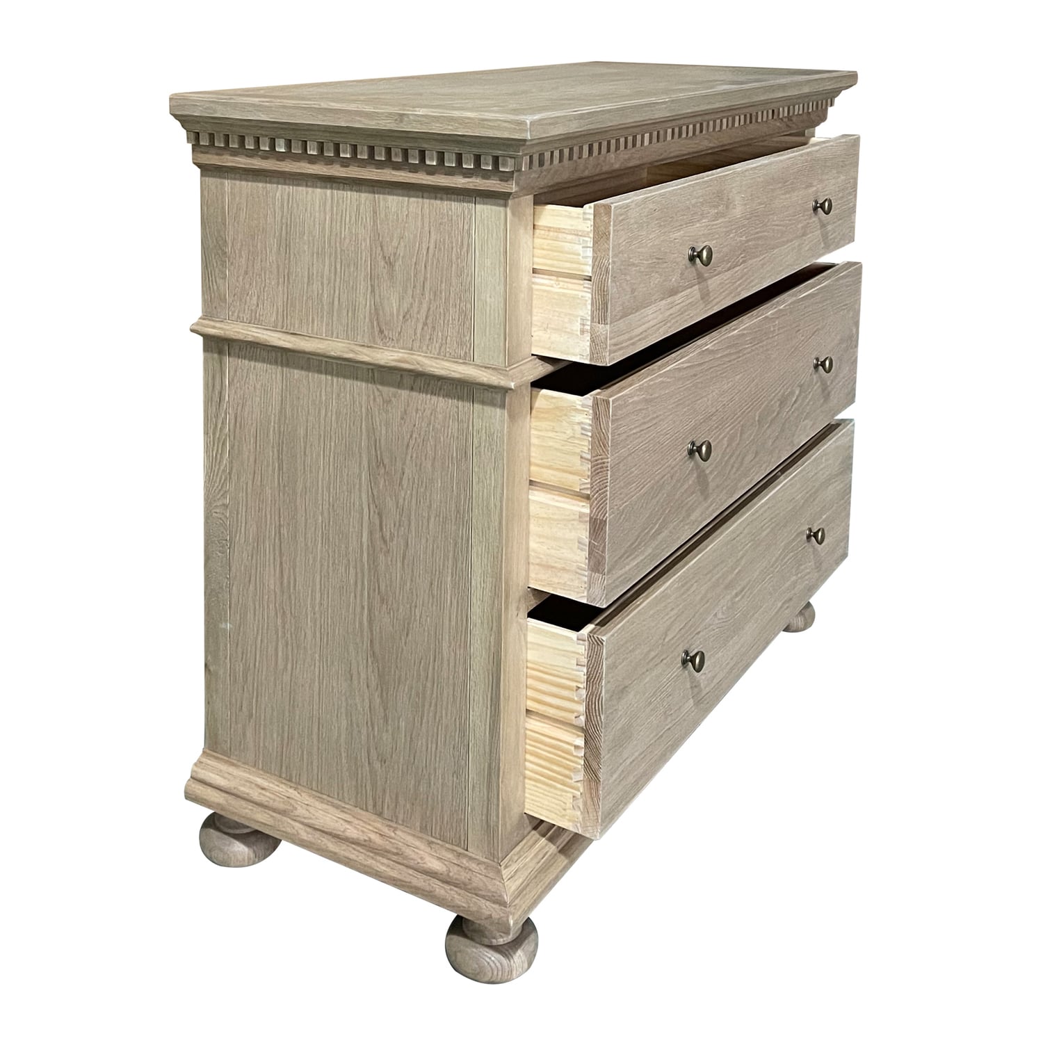 Natural Francine 3 Drawer Wooden Chest