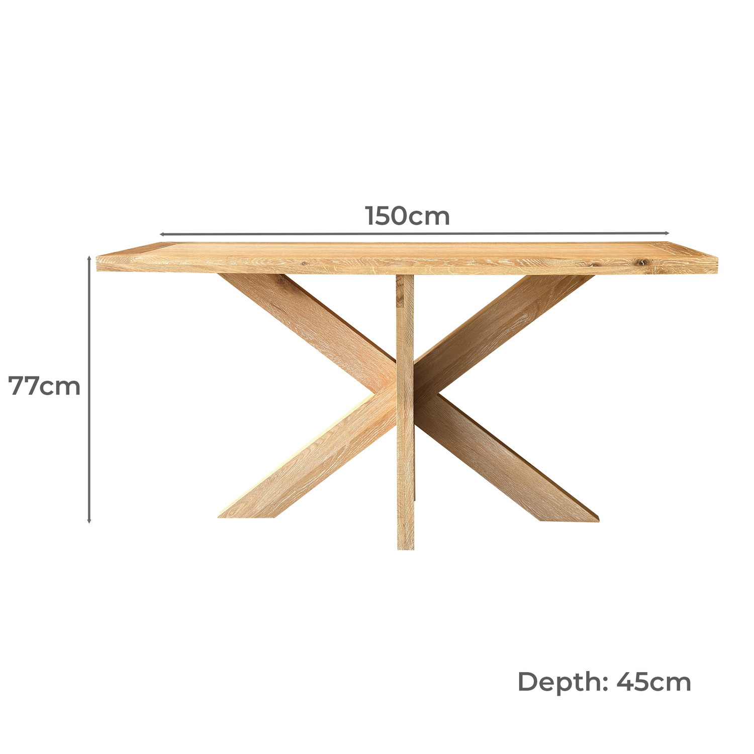 Drei Oak Wood Console Table