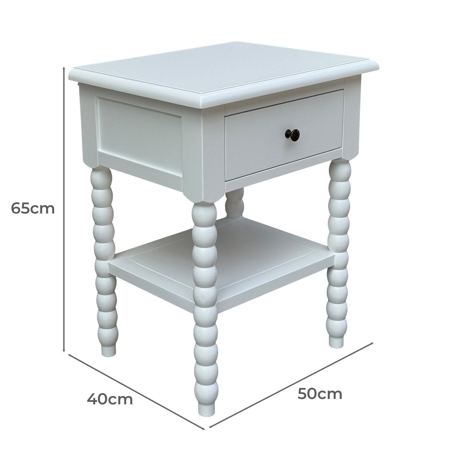 Dwayne Birch Wood Bedside Table