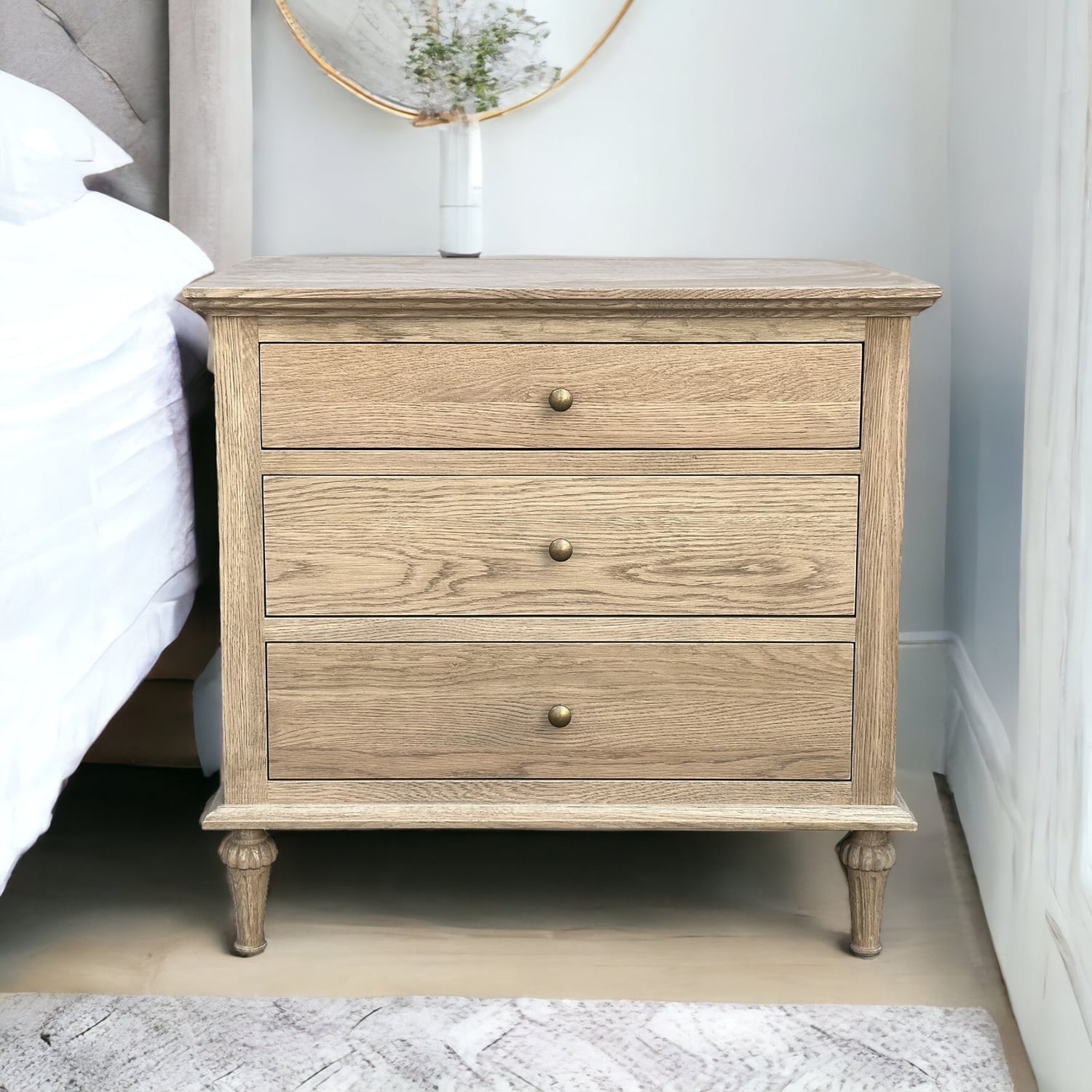 Weathered Oak Harland Bedside Side Table
