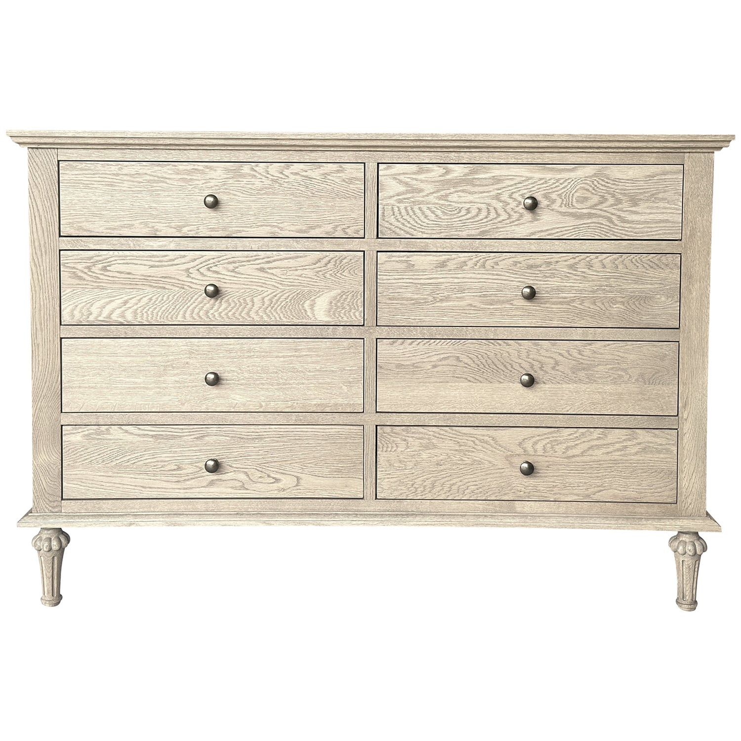 Harland 8 Drawer Oak Wood Dresser