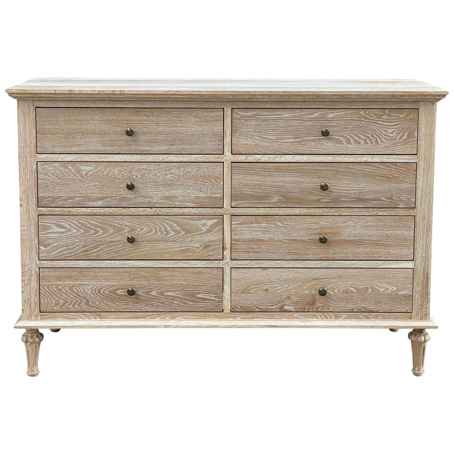 Harland 8 Drawer Oak Wood Dresser