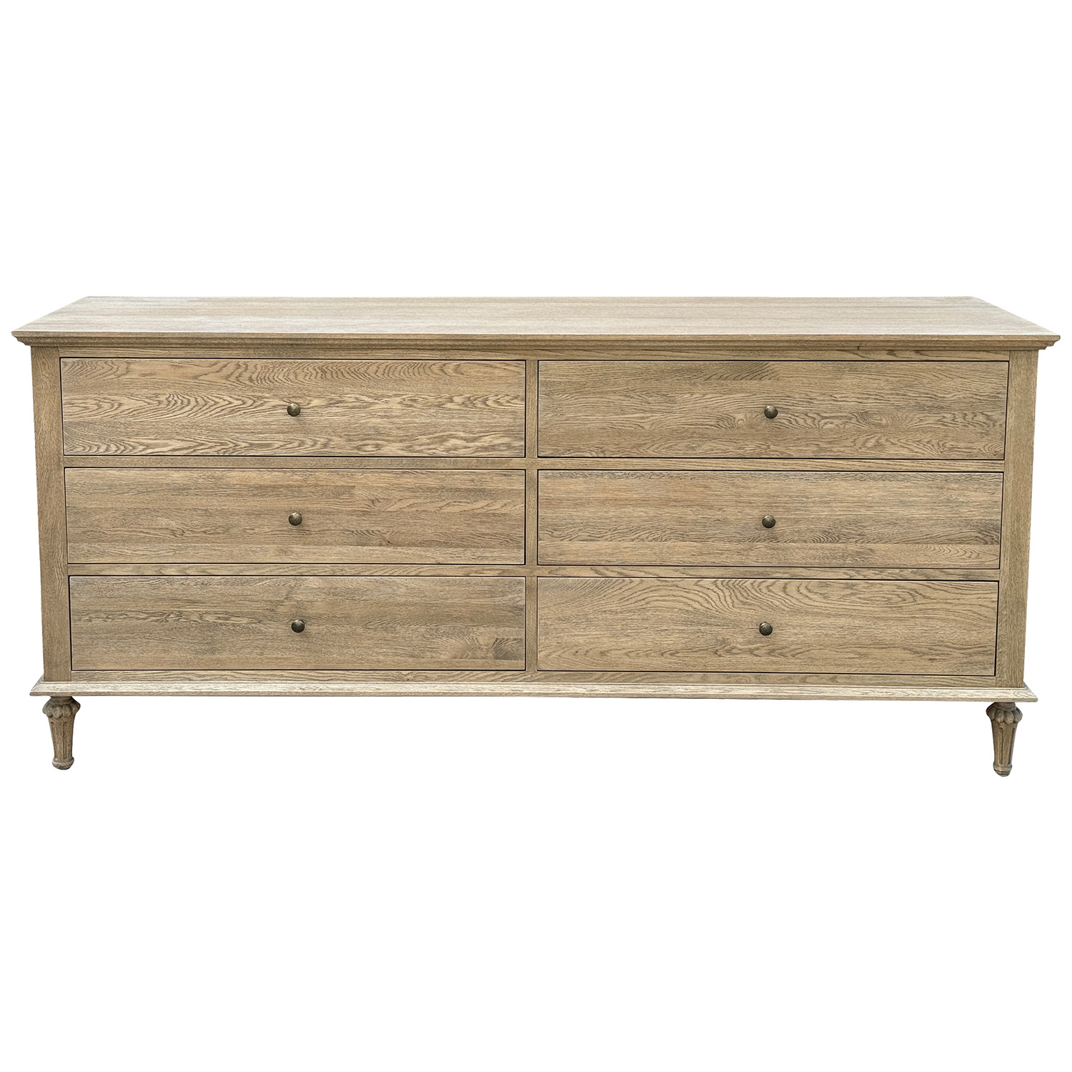 Harland 6 Drawer Oak Wood Dresser