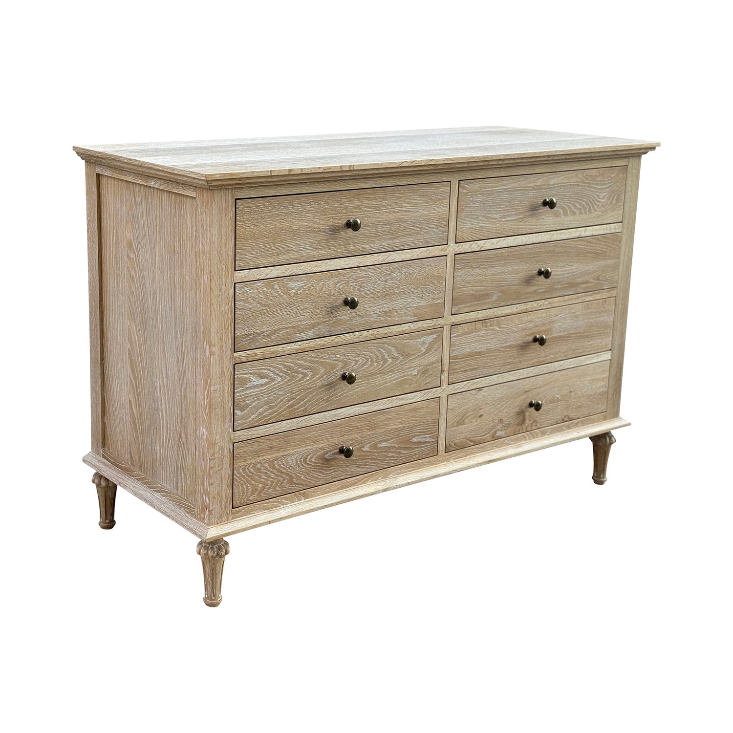 Harland 8 Drawer Oak Wood Dresser