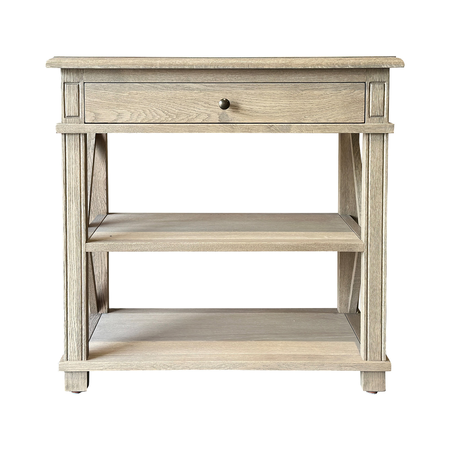 Mildred Oak Wood Side Table