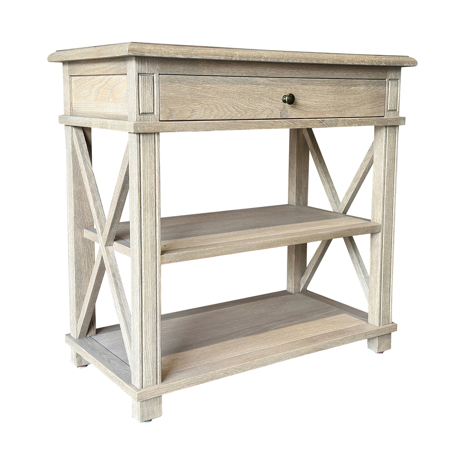 Mildred Oak Wood Side Table