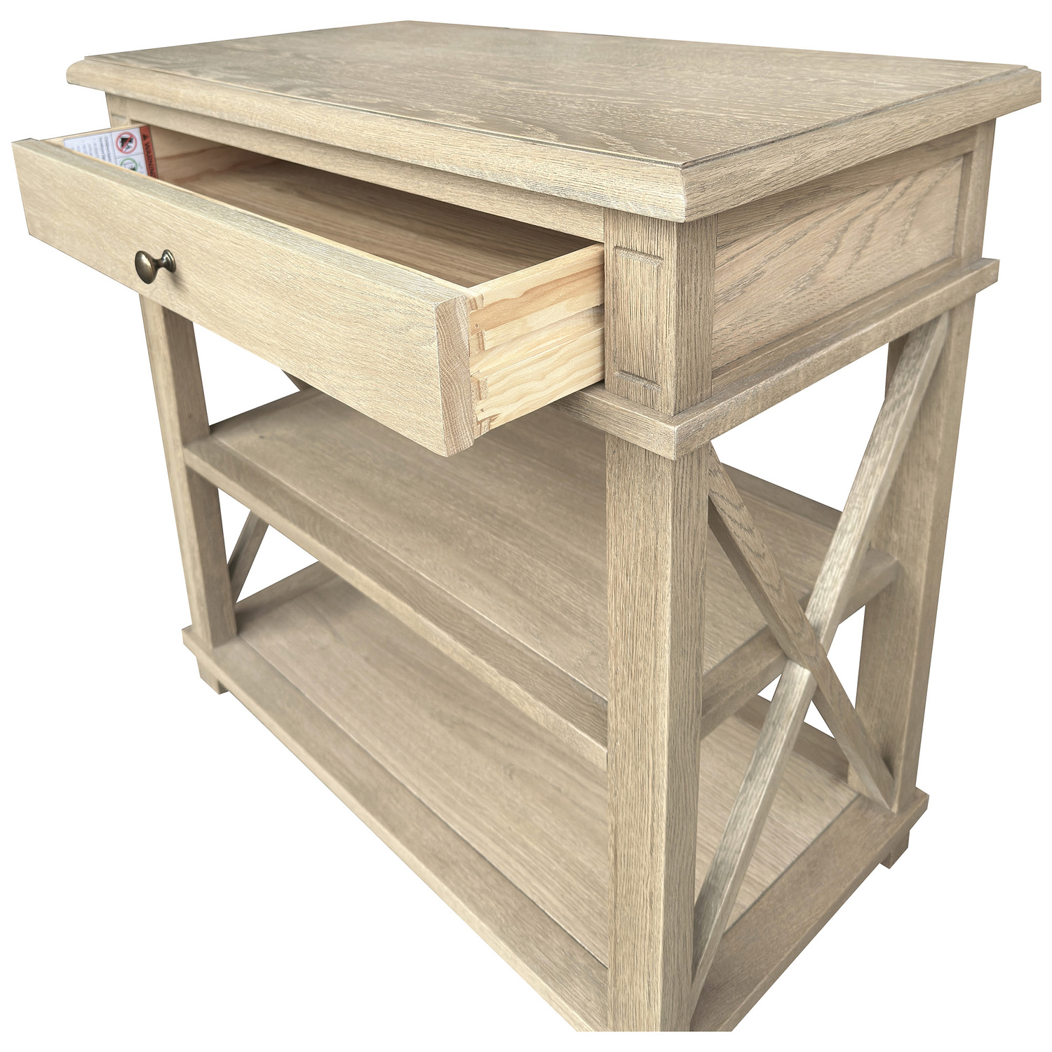 Mildred Oak Wood Side Table