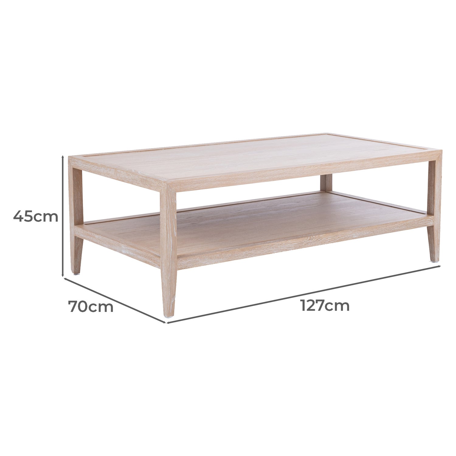 Cameron Oak Wood Coffee Table