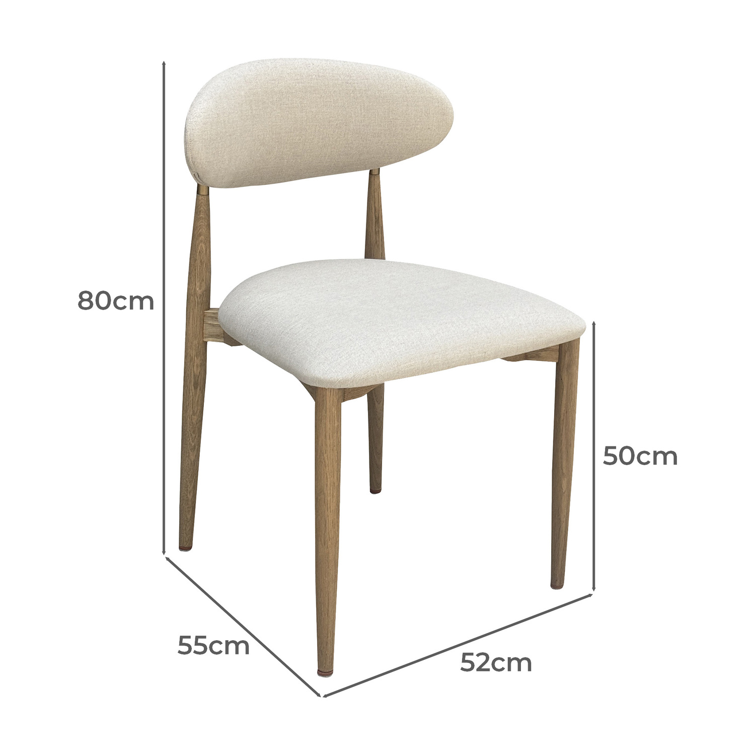 Lewis Oak Wood Dining Chair