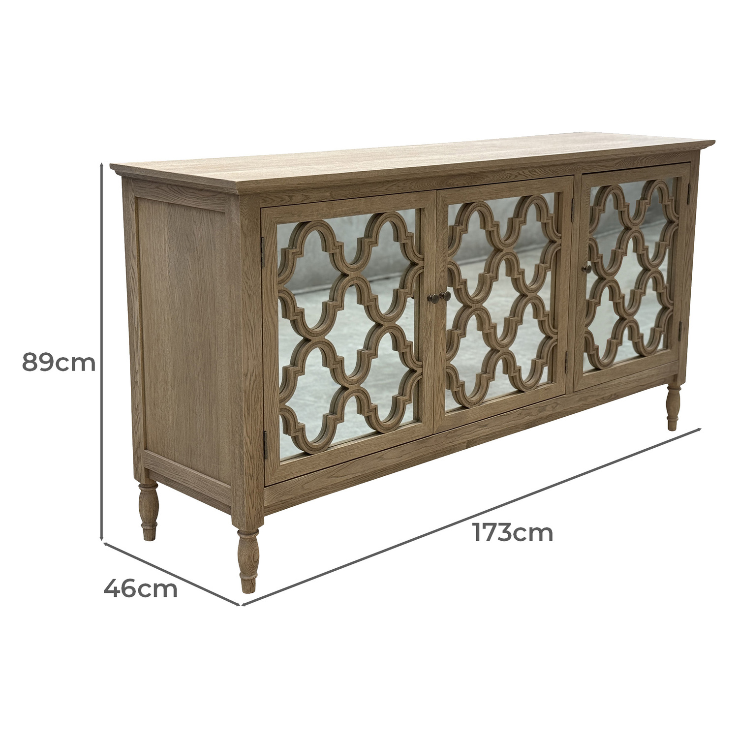 Sofia Oak Wood Sideboard