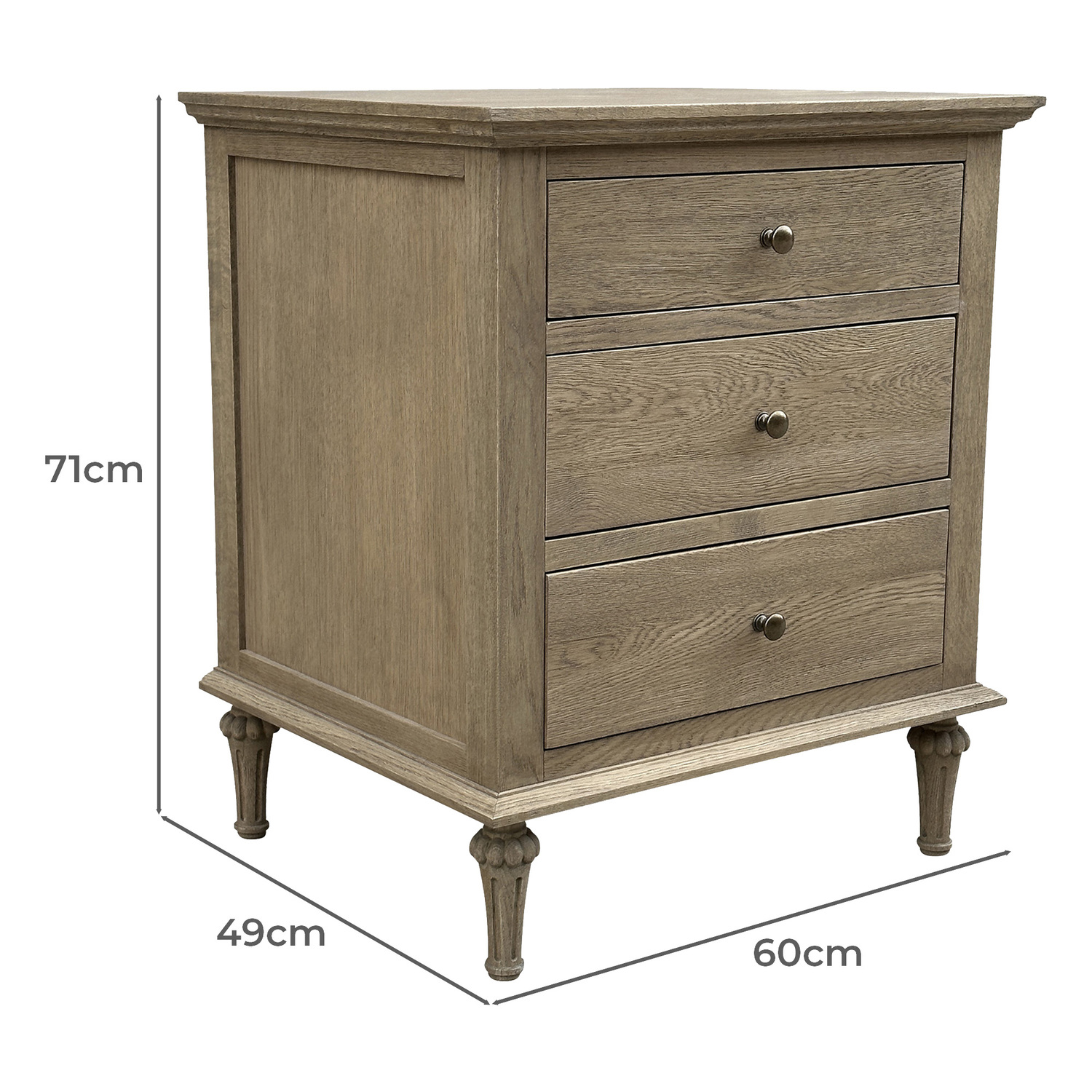 Weathered Oak Harland Bedside Table