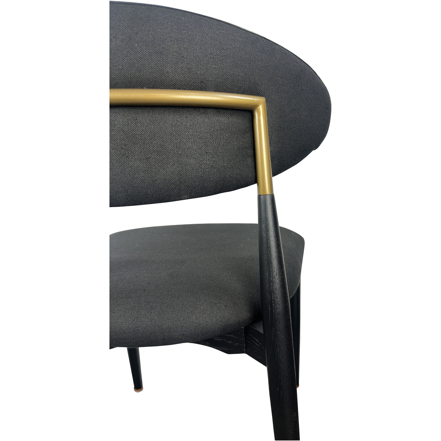 Jamie Linen & Oak Wood Dining Chairs