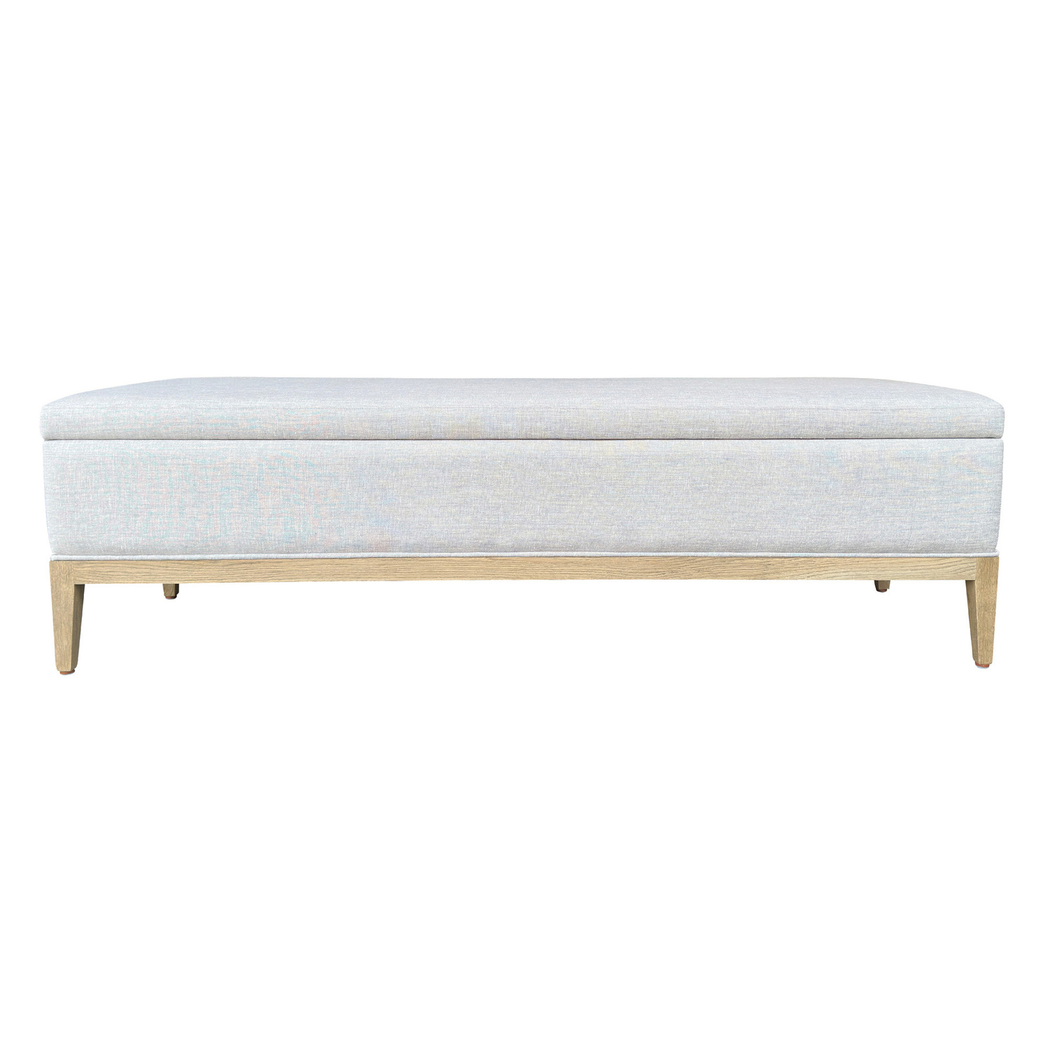 Sinclair American Oak Wood Storage Ottoman Bench