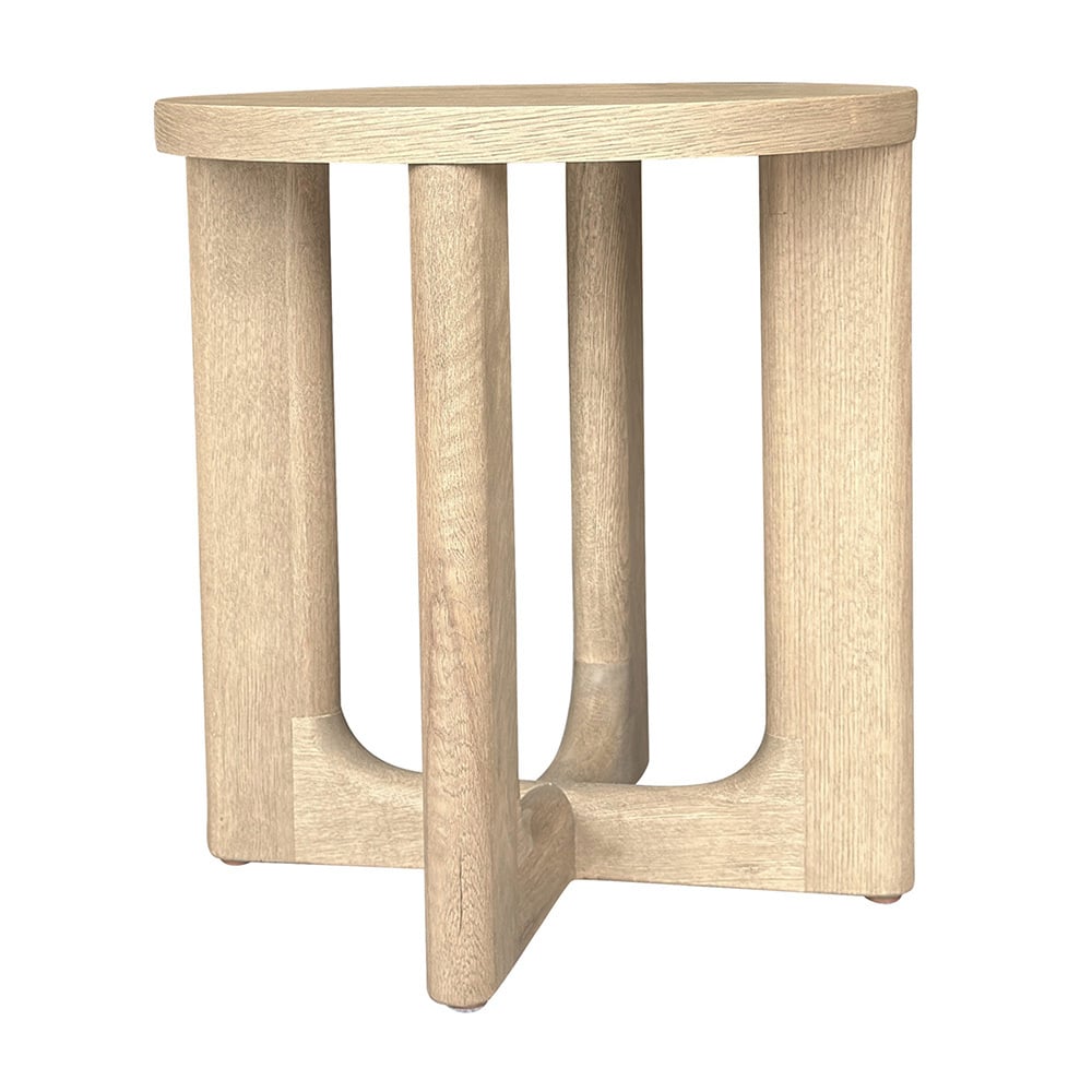 Emery Oak Wood Side Table