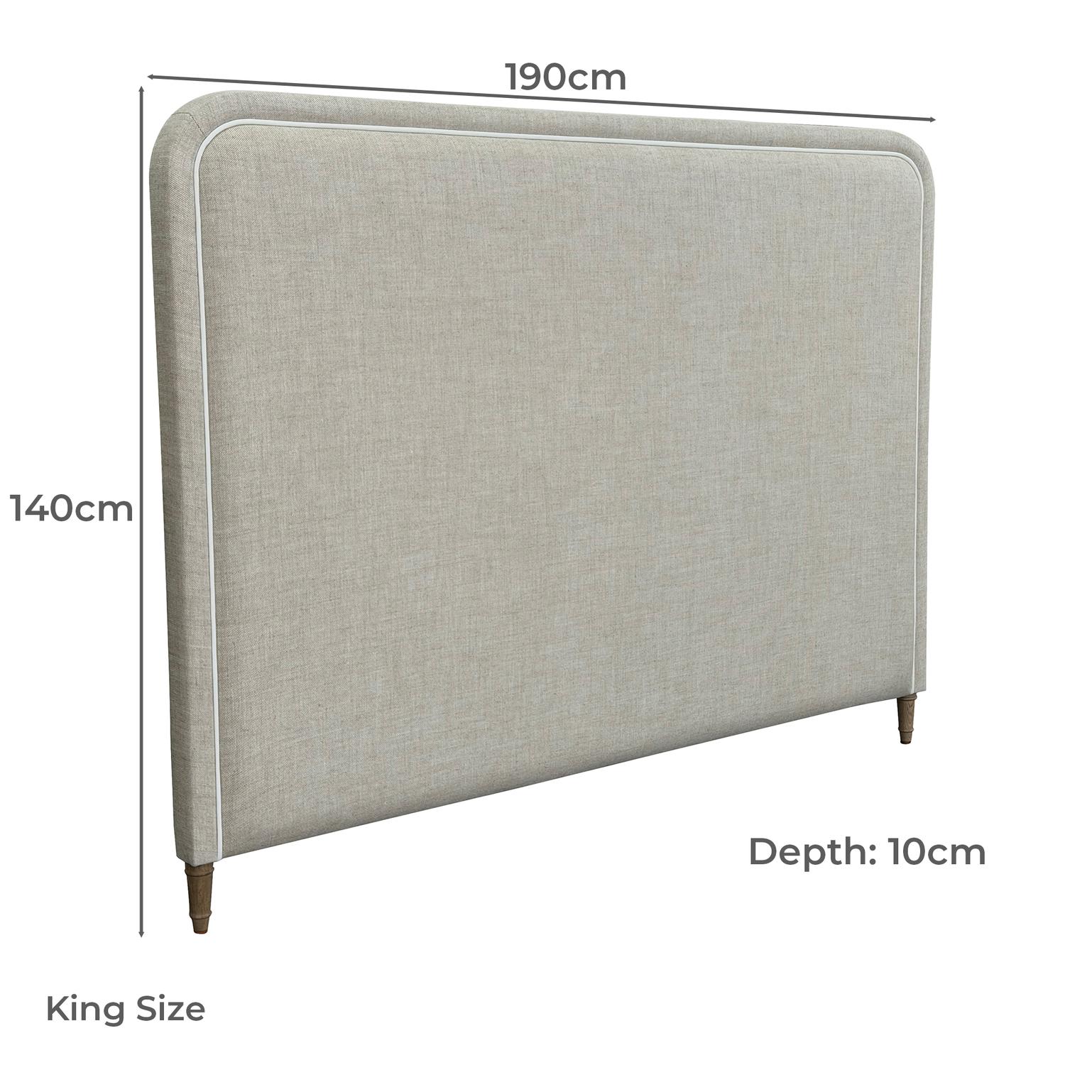 Ophelia Linen Curved Bedhead
