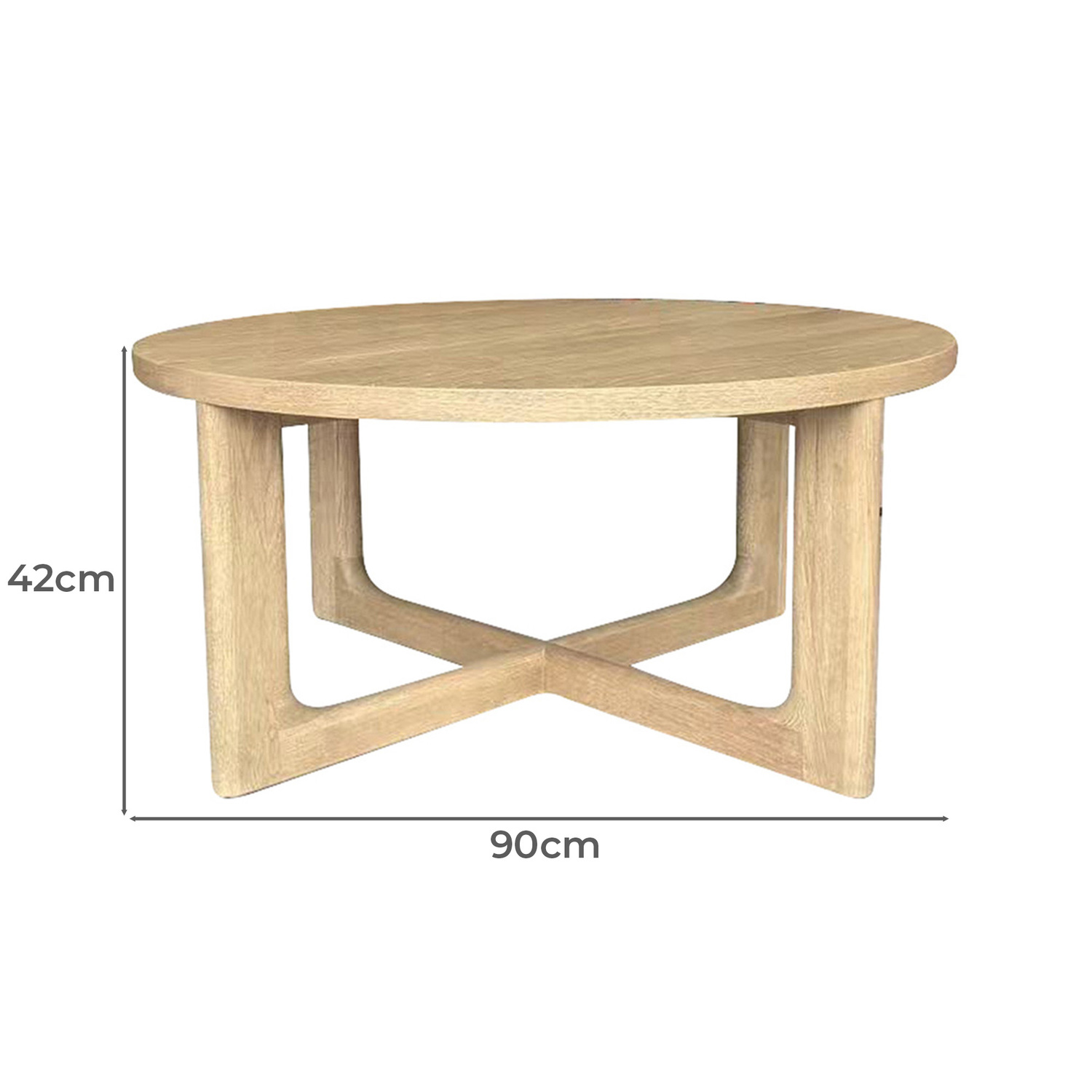 Emery Oak Wood Coffee Table